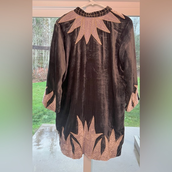 Chasing Unicorns silk and velvet tunic mini dress - Picture 9 of 11